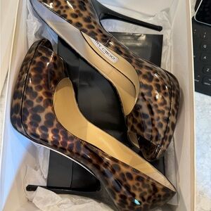 Jimmy Choo Brown Leopard Print Heels